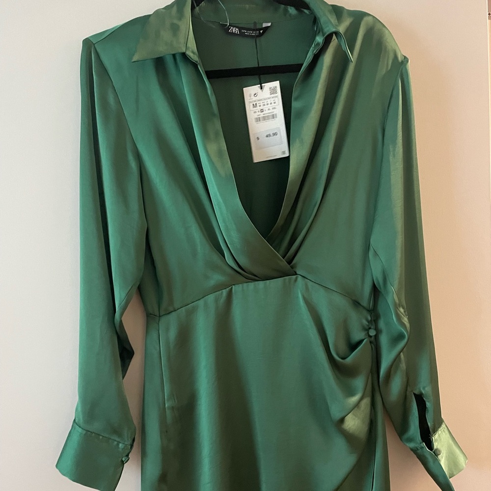 Olive green Zara dress